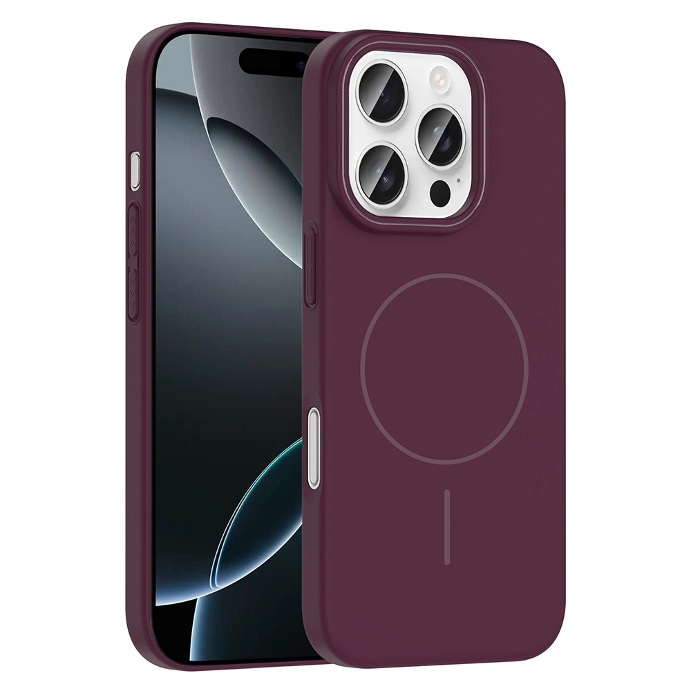 iPHONE 16 PRO KILIF MAGSAFE MÜRDÜM SERT RUBY KAPAK