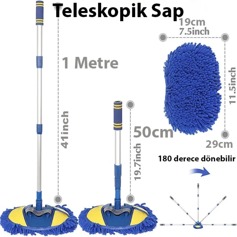 TELESKOPİK MİKROFİBER ARAÇ YIKAMA FIRÇASI