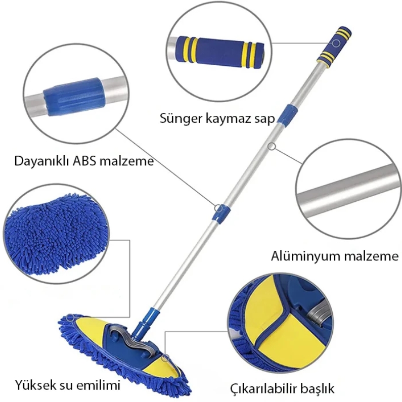 TELESKOPİK MİKROFİBER ARAÇ YIKAMA FIRÇASI