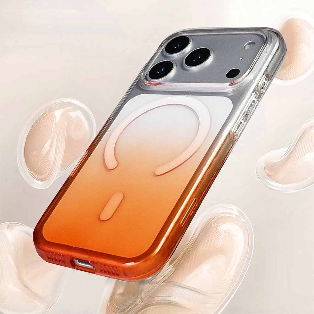 iPHONE 17 PRO MAX KILIF MAGSAFE SEPTİK TURUNCU SİLİKON KAPAK