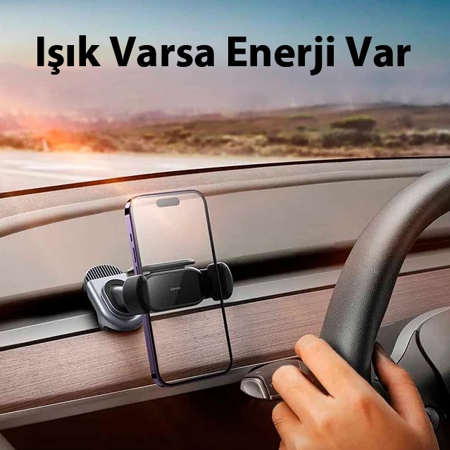 TESLA MODEL Y GÜNEŞ ENERJİLİ TELEFON TUTACAĞI
