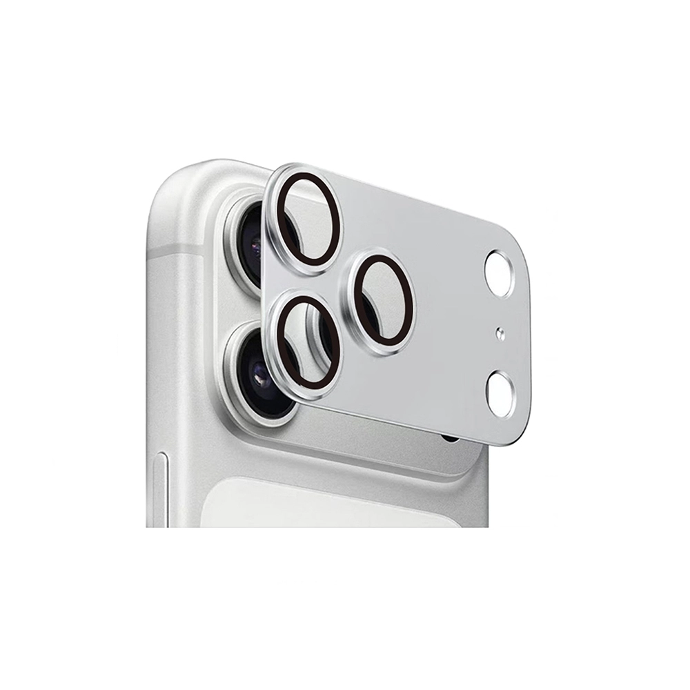iPHONE 17 PRO MAX GÜMÜŞ ALÜMİNYUM KAMERA LENS KORUYUCU