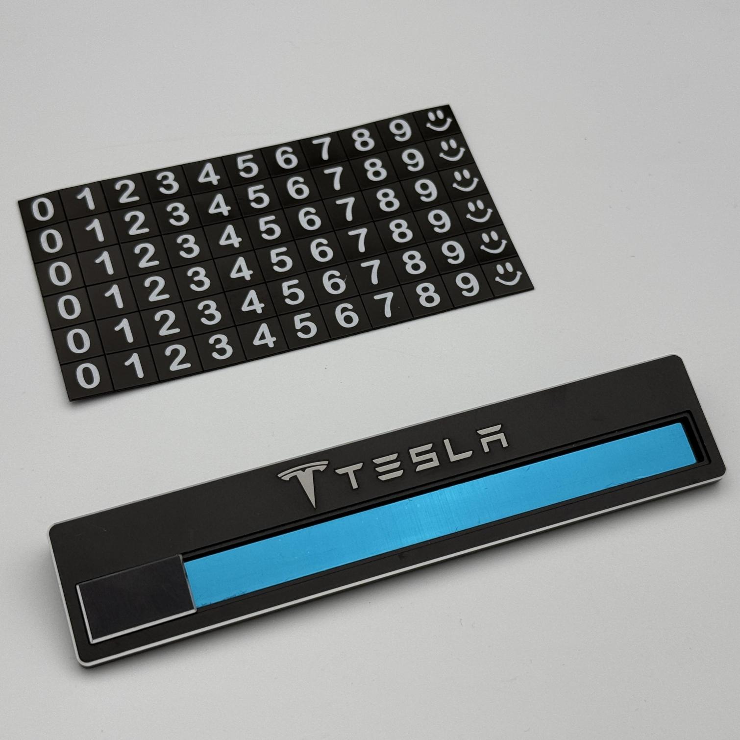 TESLA ALÜMİNYUM GEÇİCİ PARK TELEFON NUMARATÖRÜ