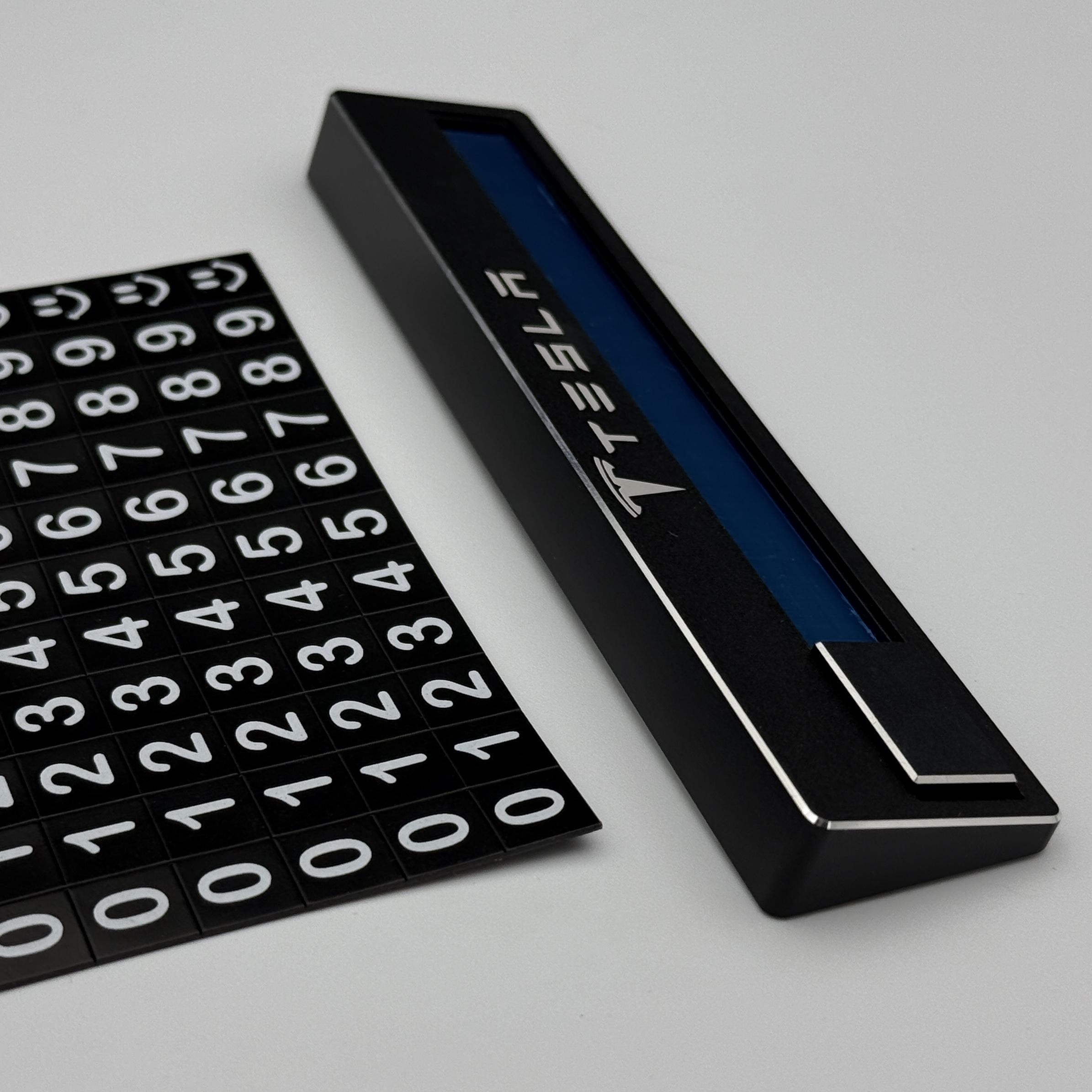 TESLA ALÜMİNYUM GEÇİCİ PARK TELEFON NUMARATÖRÜ