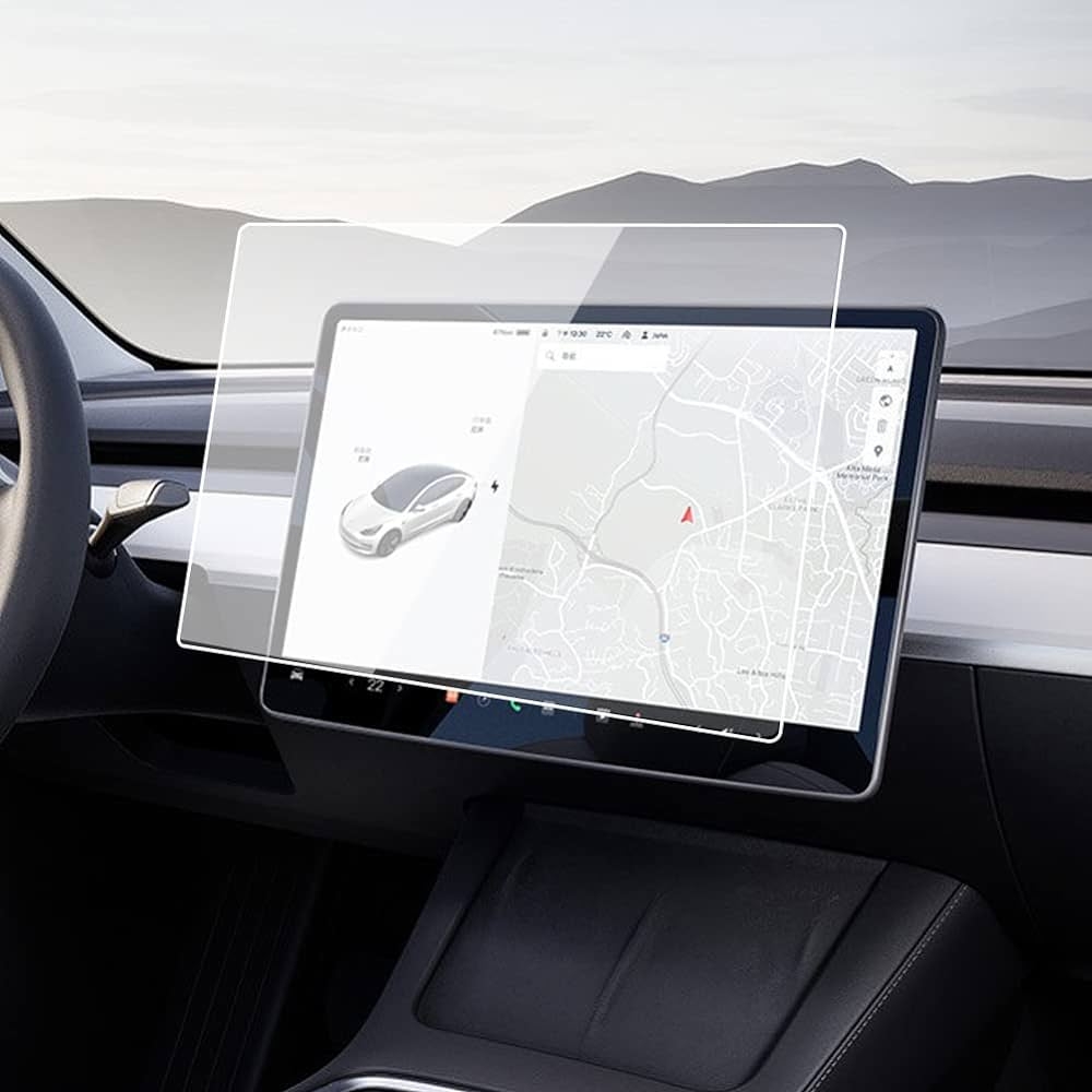 Tesla Model Y / 3 Ekran Silikon Kılıf Araba Ekran Çerçevesi