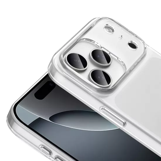 iPHONE 17 PRO KILIF ŞEFFAF SERT DROGA KAPAK