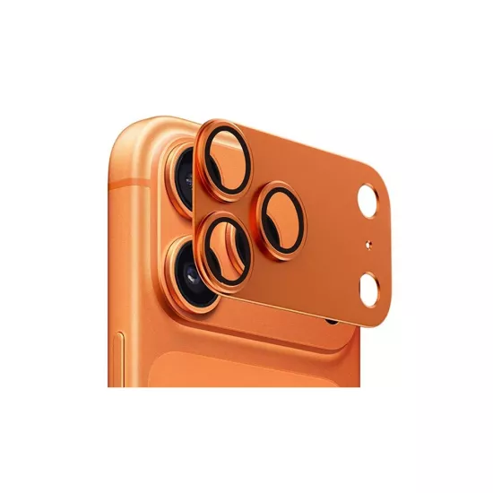 iPHONE 17 PRO MAX TURUNCU ALÜMİNYUM KAMERA LENS KORUYUCU