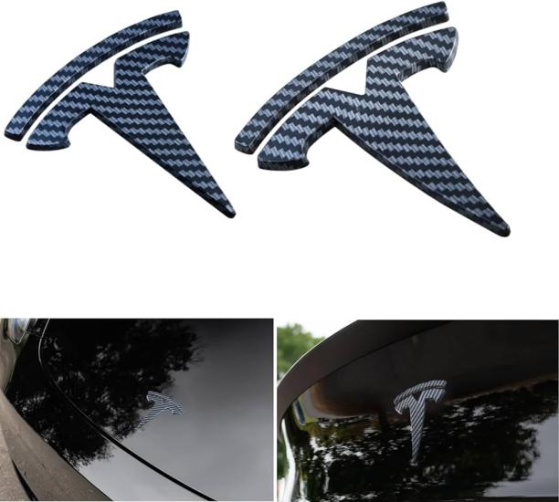 TESLA MODEL Y ÖN VE ARKA KARBON LOGO SETİ