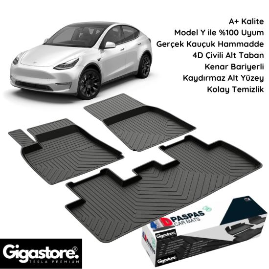 TESLA MODEL Y 4D KAUÇUK PASPAS SETİ