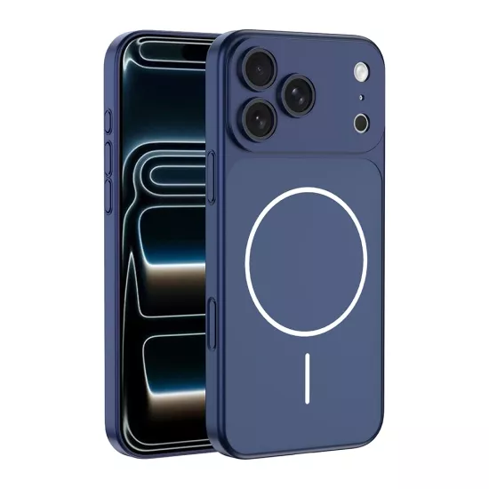 iPHONE 17 PRO MAX LACİVERT KILIF MAGSAFE KAMERA KORUMALI SPARK KAPAK