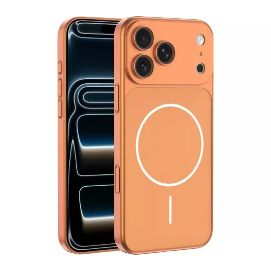 iPHONE 17 PRO MAX TURUNCU KILIF MAGSAFE KAMERA KORUMALI SPARK KAPAK