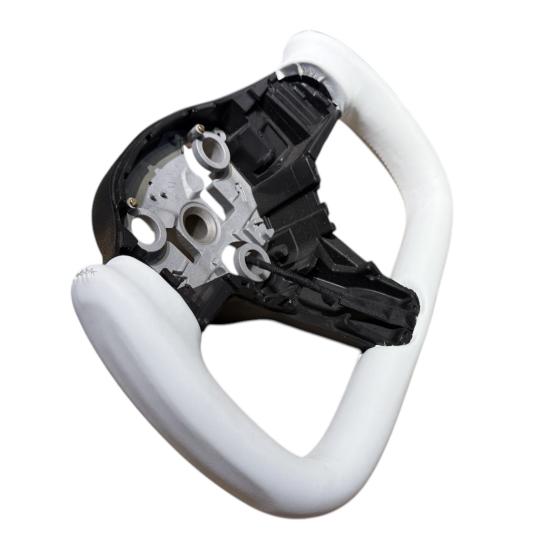 TESLA MODEL Y BEYAZ NAPPA DERİ YOKE DİREKSİYON