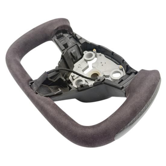 TESLA MODEL Y ALCANTARA PARLAK KARBON BELT YOKE DİREKSİYON